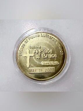 Prince of Peace Lutheran Church 2002 Commemorative Gold Coin Medal